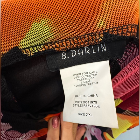 B Darlin Floral, Bodycon Party Dress - Picture 3 of 6